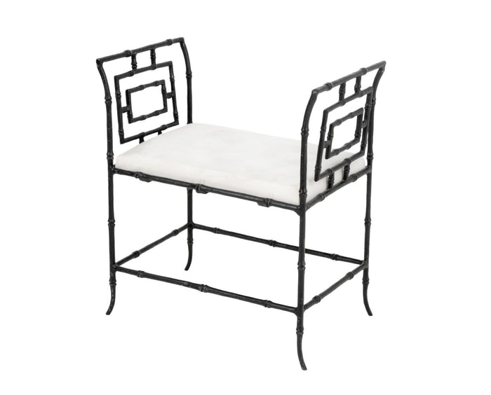 Bamboo Motif Cast Iron Window Seat