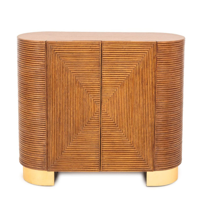 Brett Beldock for CB2 "Avalon" Rattan Bar Cabinet