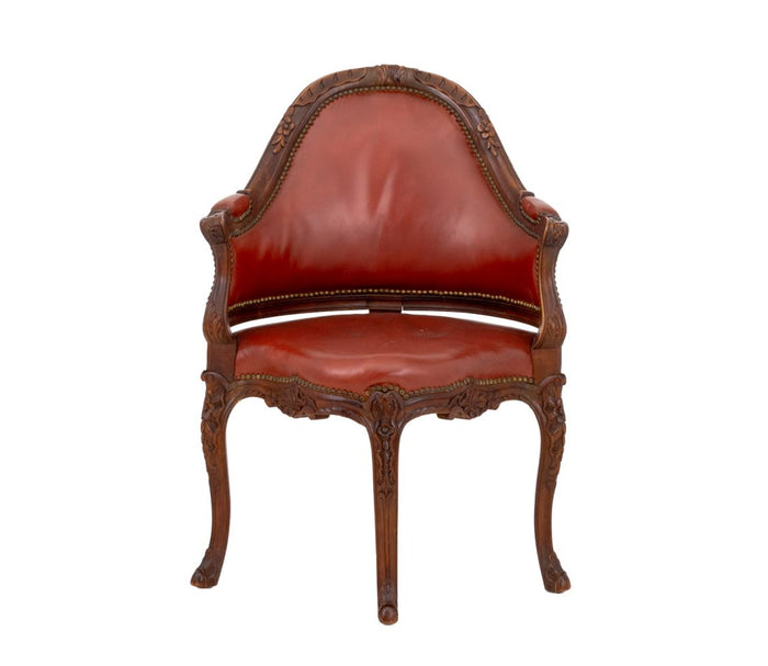 Louis XV Style Walnut Corner Chair
