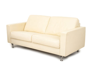 Poltrona Frau White Leather Sleeper Sofa