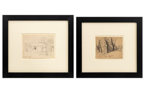 Oscar F. Bluemner Village Landscapes Graphite, 2