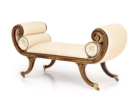 Regency Style Painted Mahogany Chaise Longue