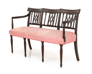 Federal Style Mahogany Three-Seat Bench