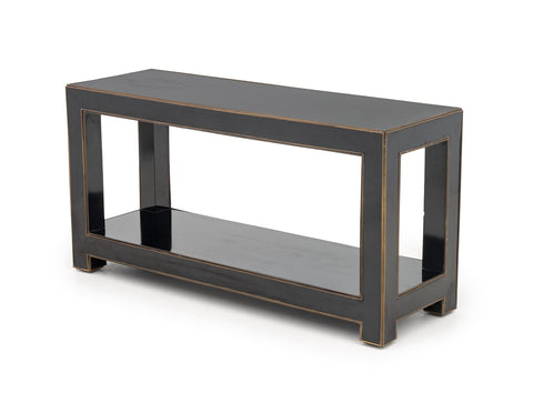 Maison Jansen Attr. Black Lacquered Console Table