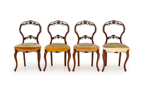 Elizabeth II Needlepoint Upholstered Chairs, 4