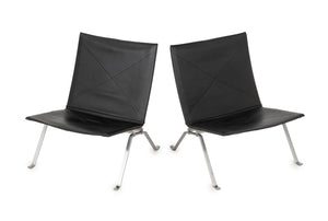 Poul Kjaerholm x Fritz Hansen "PK22" Chairs, Pair