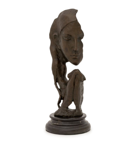 After Auguste Rodin Woman Praying Patinated Bronze
