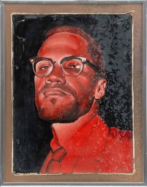 Stanislaw Zagorski Malcolm X Acrylic on Canvas