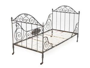 French Wrought Iron Daybed, 19th C.