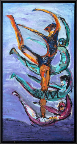 Graciela Cassel Dancers Oil on Canvas