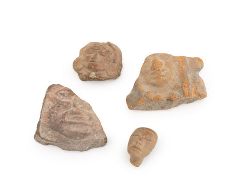 Pre-Columbian Terracotta Clay Figural Fragments, 4