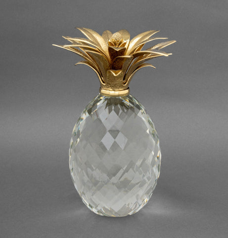 Eichholtz Pineapple Form Brass & Crystal Sculpture