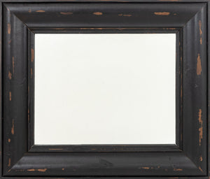 Rustic Ebonized Wood Framed Mirror