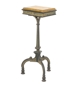 French Marble Top and Cast Iron Telephone Table