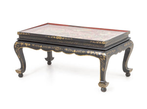 Chinoiserie Gilt and Black Lacquered Low Table