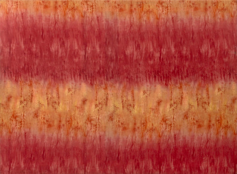 Contemporary Red and Yellow Dyed Silk Panel