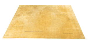 Modern Geometric Beige Carpet, 12' 7" x 9' 7"