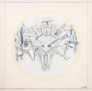 Agudelo Abstract Figural Composition Oil on Canvas