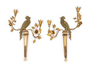 Palladio Giltwood Sconces, Pair