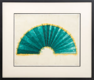 Joseph Lawrence Gardella Green Fan Mixed Media