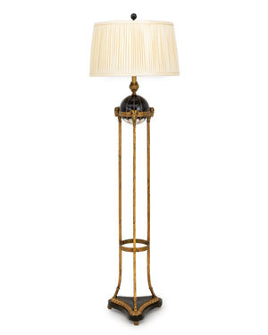 French Empire Revival Ram Head Motif Floor Lamp