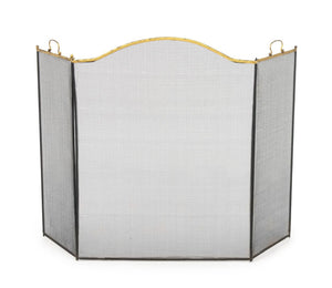 Brass Framed Tri-Fold Firescreen