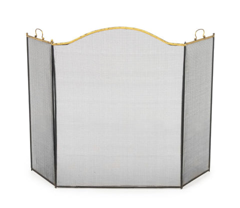 Brass Framed Tri-Fold Firescreen