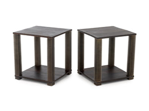 Chris Berlin Ipe and Stainless Steel Tables, Pair