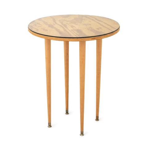 McCobb Style Circular Mahogany Side Table