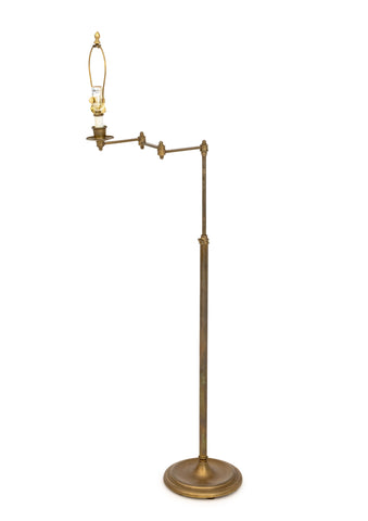 Modern Brass Swing-Arm Floor Lamp