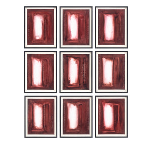 Guggi "Crimson" Oil on Canvas Board, 2016, 9