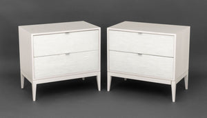 Ercole Home "Milano" White Painted Nightstands, 2