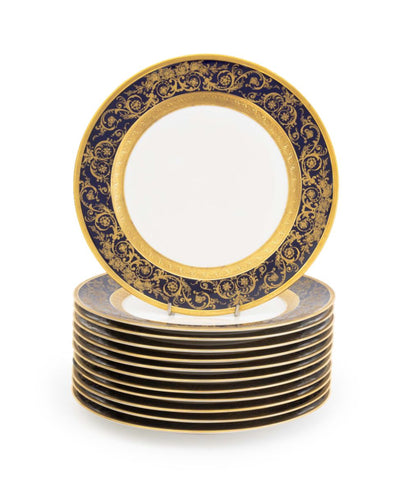 C. Ahrenfeldt Limoges Porcelain Dinner Plates, 12