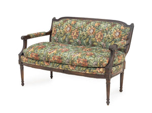 French Provincial Style Mahogany Sofa