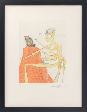 Salvador Dali "Le Dos Divin de Gala" Etching, 1974
