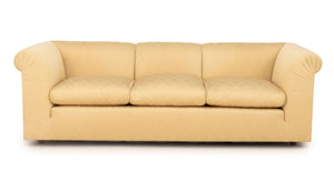 Modern Golden Silk Blend Upholstered Sofa