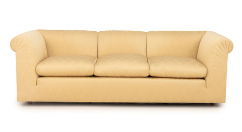 Modern Golden Silk Blend Upholstered Sofa