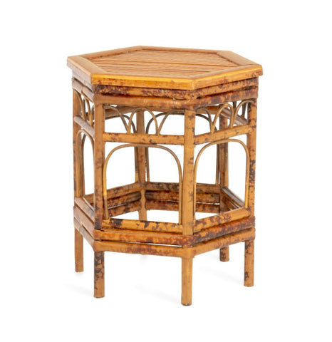 Modern Hexagonal Bent Bamboo Side Table