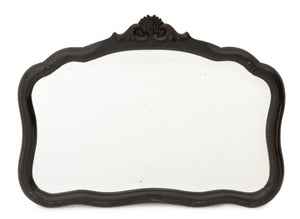 American Gilded Age Ebonized Wood Beveled Mirror