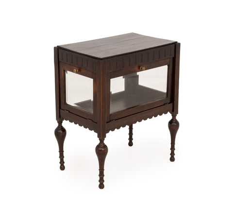 Aesthetic Movement Carved Wood Vitrine Cabinet