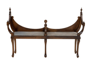Hepplewhite Style Mahogany Bench