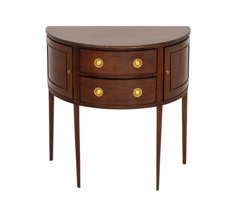 Baker Furniture Mahogany Demilune Console Table
