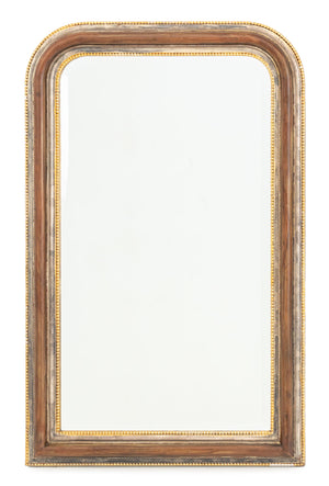 LaBarge Silvered & Giltwood Beveled Mirror