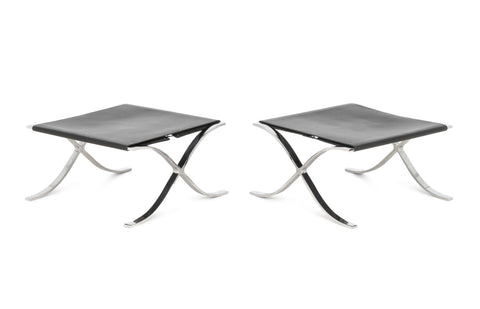Mies van der Rohe x Knoll Barcelona Stools, Pair
