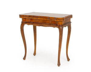 Louis XV Style Walnut Lift Top Game Table