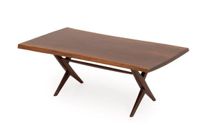 George Nakashima Walnut Slab Top Table, 1962