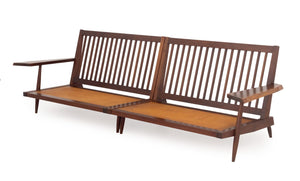 George Nakashima Walnut Two-Piece Sofa, 1962