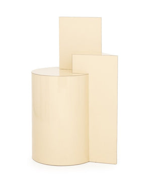 Modern Cream Laminate Geometric Display Stand