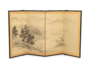 Japanese Four-Panel Byobu Screen