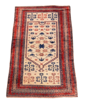 Turkish Baluch Wool Rug, 5' 8" x 3' 4"